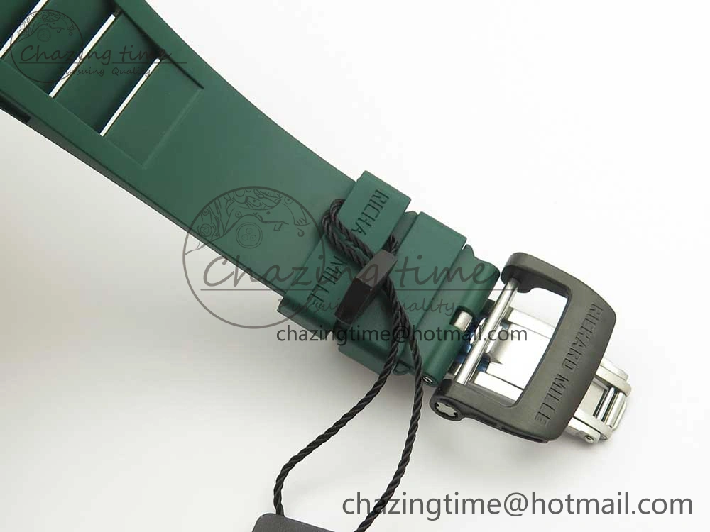 RM035-02 Forge Carbon Titanium Case KVF Best Edition Skeleton Dial Green on Green Rubber Strap MIYOTA8215