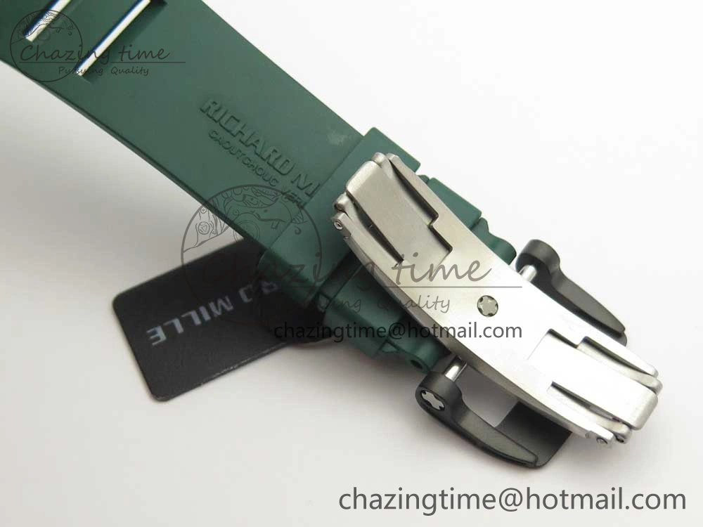 RM035-02 Forge Carbon Titanium Case KVF Best Edition Skeleton Dial Green on Green Rubber Strap MIYOTA8215
