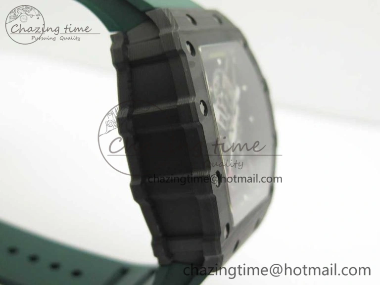 RM035-02 Forge Carbon Titanium Case KVF Best Edition Skeleton Dial Green on Green Rubber Strap MIYOTA8215