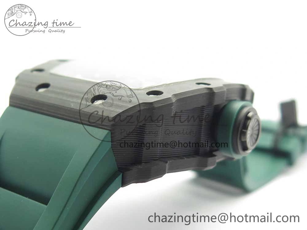 RM035-02 Forge Carbon Titanium Case KVF Best Edition Skeleton Dial Green on Green Rubber Strap MIYOTA8215