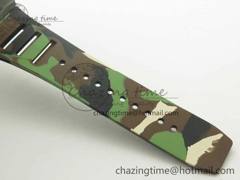 RM035-02 Forge Carbon Titanium Case KVF Best Edition Skeleton Dial Red on Camo Rubber Strap MIYOTA8215
