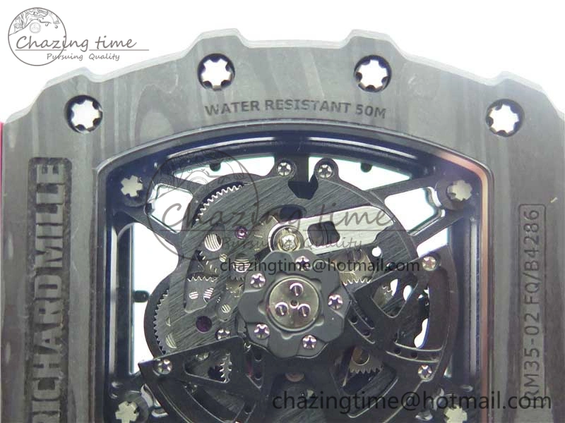 RM035-02 KVF Best Edition Skeleton Dial Red on Rubber Strap MIYOTA8215 V3