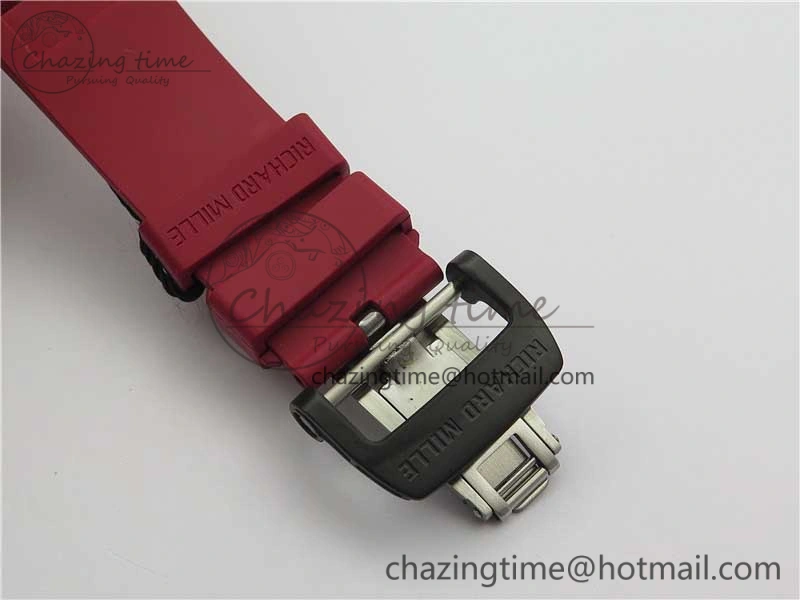 RM035-02 KVF Best Edition Skeleton Dial Red on Rubber Strap MIYOTA8215 V3