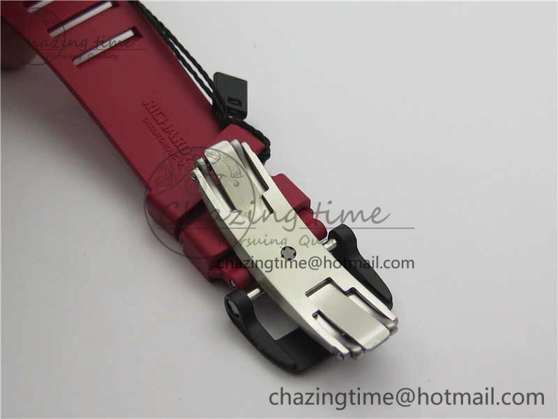 RM035-02 KVF Best Edition Skeleton Dial Red on Rubber Strap MIYOTA8215 V3