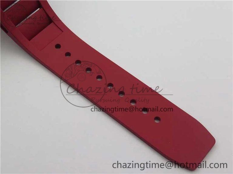 RM035-02 KVF Best Edition Skeleton Dial Red on Rubber Strap MIYOTA8215 V3