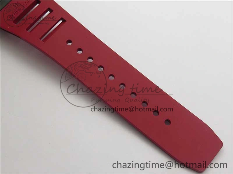 RM035-02 KVF Best Edition Skeleton Dial Red on Rubber Strap MIYOTA8215 V3