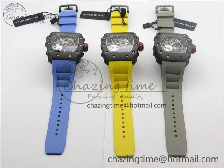 RM035-02 KVF Best Edition Skeleton Dial Red on Rubber Strap MIYOTA8215 V3