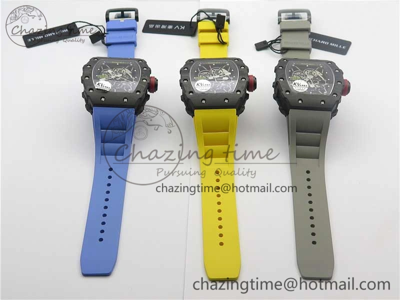 RM035-02 KVF Best Edition Skeleton Dial Red on Rubber Strap MIYOTA8215 V3