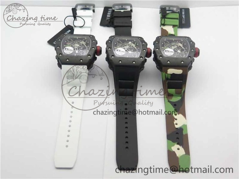 RM035-02 KVF Best Edition Skeleton Dial Red on Rubber Strap MIYOTA8215 V3