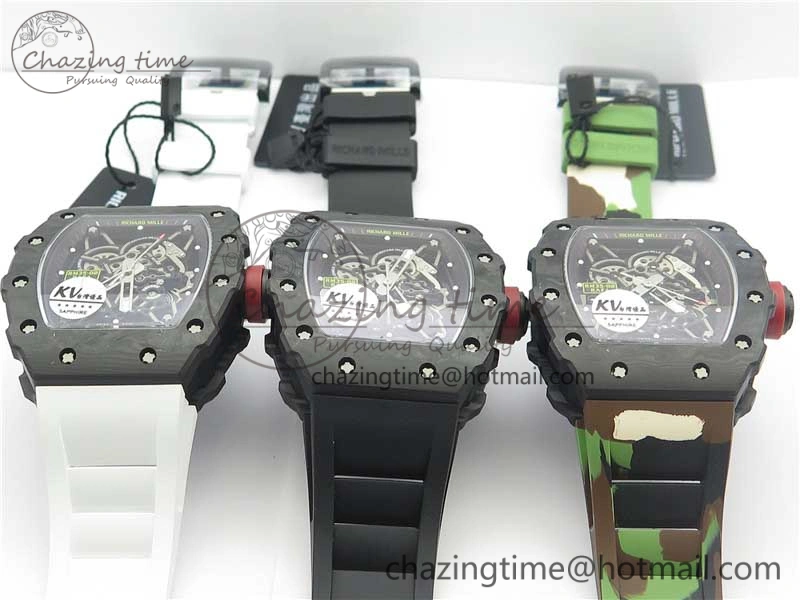 RM035-02 KVF Best Edition Skeleton Dial Red on Rubber Strap MIYOTA8215 V3