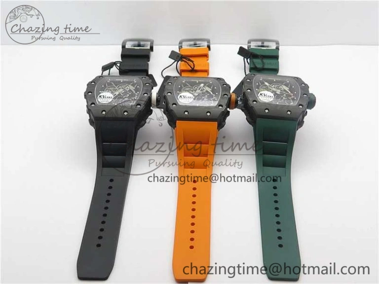 RM035-02 KVF Best Edition Skeleton Dial Red on Rubber Strap MIYOTA8215 V3