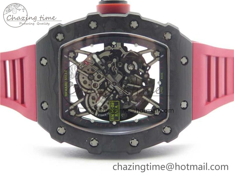 RM035-02 KVF Best Edition Skeleton Dial Red on Rubber Strap MIYOTA8215 V3