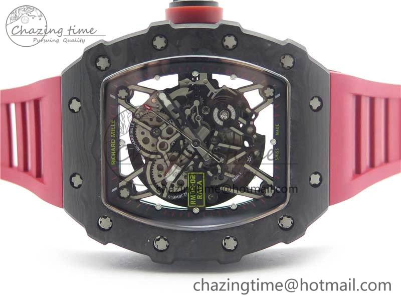 RM035-02 KVF Best Edition Skeleton Dial Red on Rubber Strap MIYOTA8215 V3