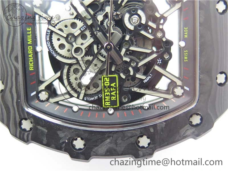 RM035-02 KVF Best Edition Skeleton Dial Red on Rubber Strap MIYOTA8215 V3