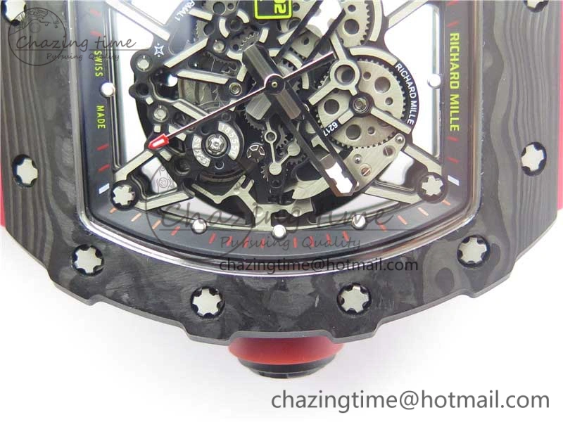 RM035-02 KVF Best Edition Skeleton Dial Red on Rubber Strap MIYOTA8215 V3