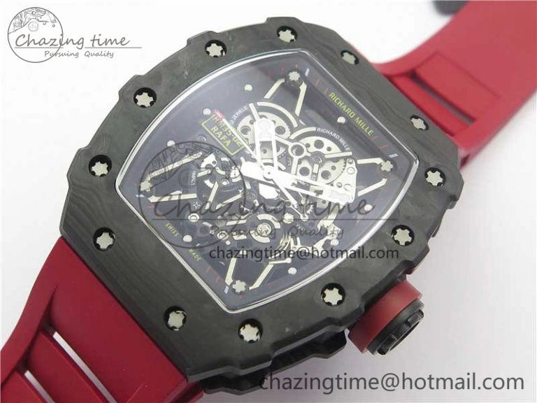RM035-02 KVF Best Edition Skeleton Dial Red on Rubber Strap MIYOTA8215 V3