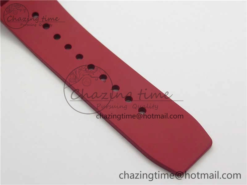 RM035-02 KVF Best Edition Solid Caseback Skeleton Dial Red on Rubber Strap MIYOTA8215 V3
