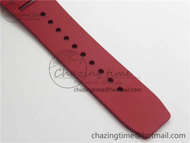 RM035-02 KVF Best Edition Solid Caseback Skeleton Dial Red on Rubber Strap MIYOTA8215 V3