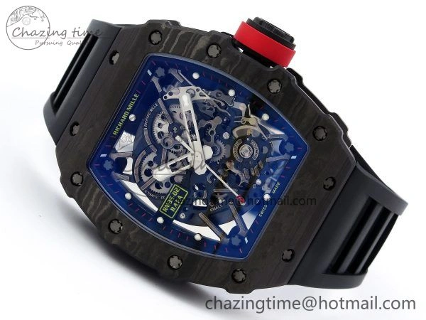 RM035-02 NTPT ZF 1:1 Best Edition Skeleton Dial on Black Rubber Strap RMAL1 Super Clone V6