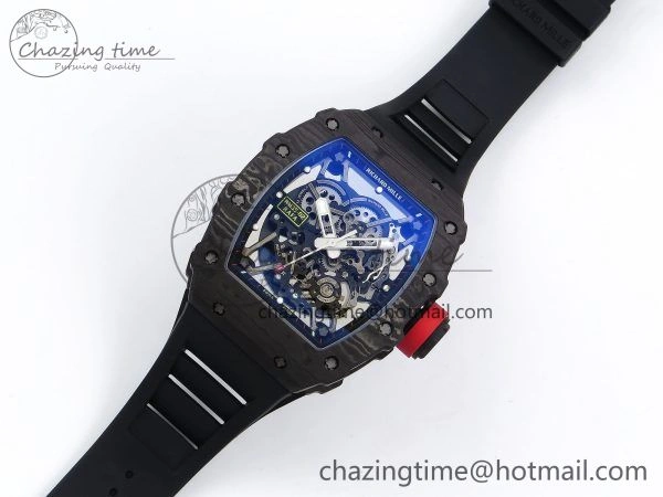 RM035-02 NTPT ZF 1:1 Best Edition Skeleton Dial on Black Rubber Strap RMAL1 Super Clone V6
