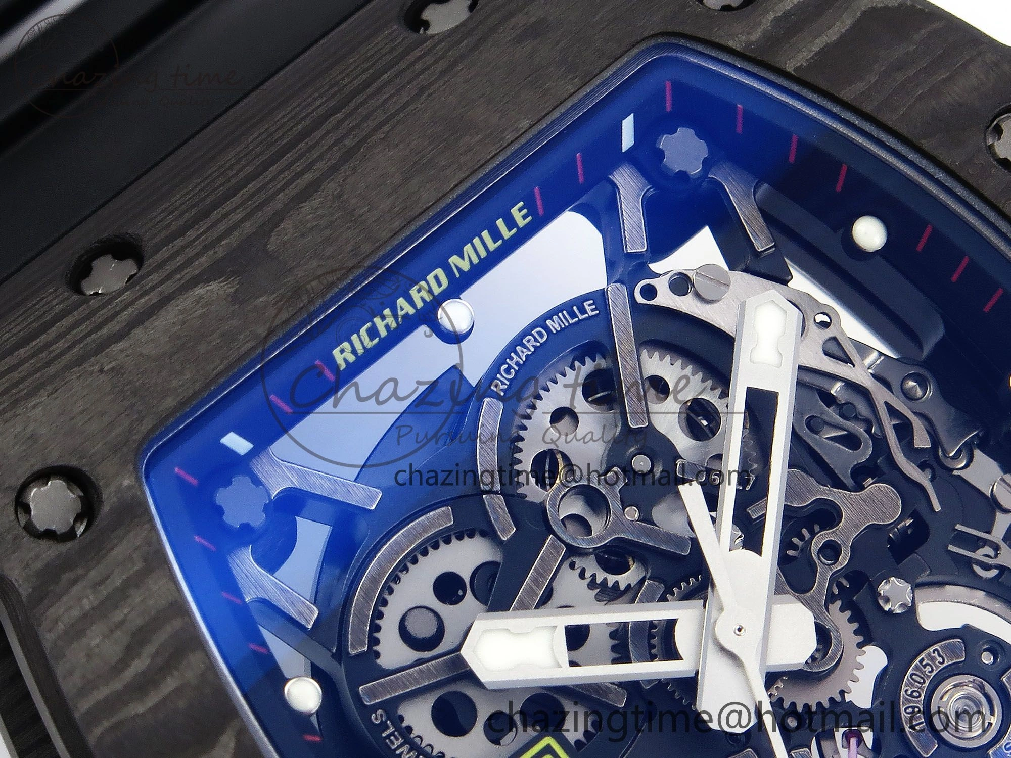 RM035-02 NTPT ZF 1:1 Best Edition Skeleton Dial on Black Rubber Strap RMAL1 Super Clone V6