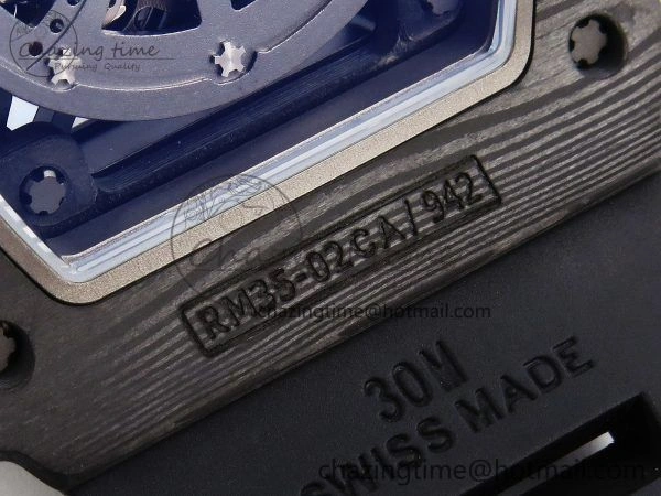 RM035-02 NTPT ZF 1:1 Best Edition Skeleton Dial on Black Rubber Strap RMAL1 Super Clone V6