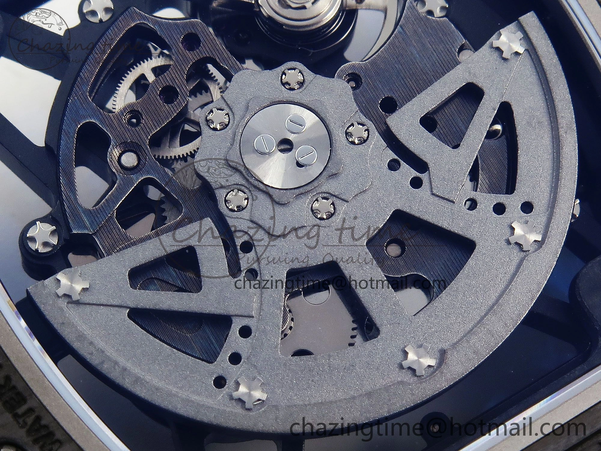 RM035-02 NTPT ZF 1:1 Best Edition Skeleton Dial on Red Rubber Strap RMAL1 Super Clone V6