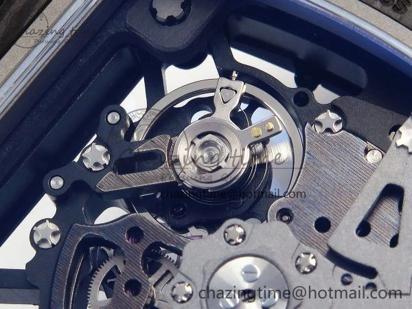 RM035-02 NTPT ZF 1:1 Best Edition Skeleton Dial on Red Rubber Strap RMAL1 Super Clone V6