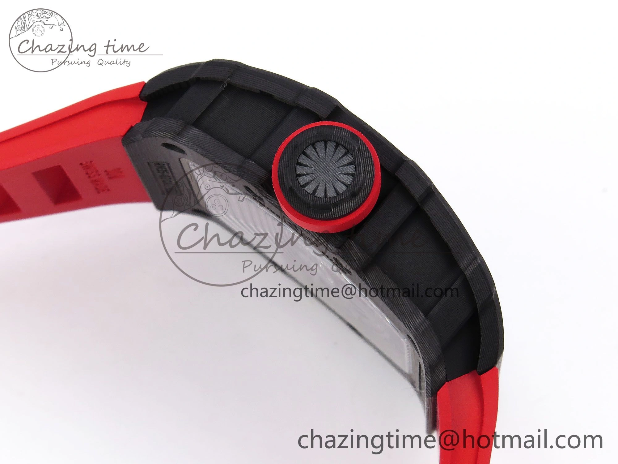 RM035-02 NTPT ZF 1:1 Best Edition Skeleton Dial on Red Rubber Strap RMAL1 Super Clone V6