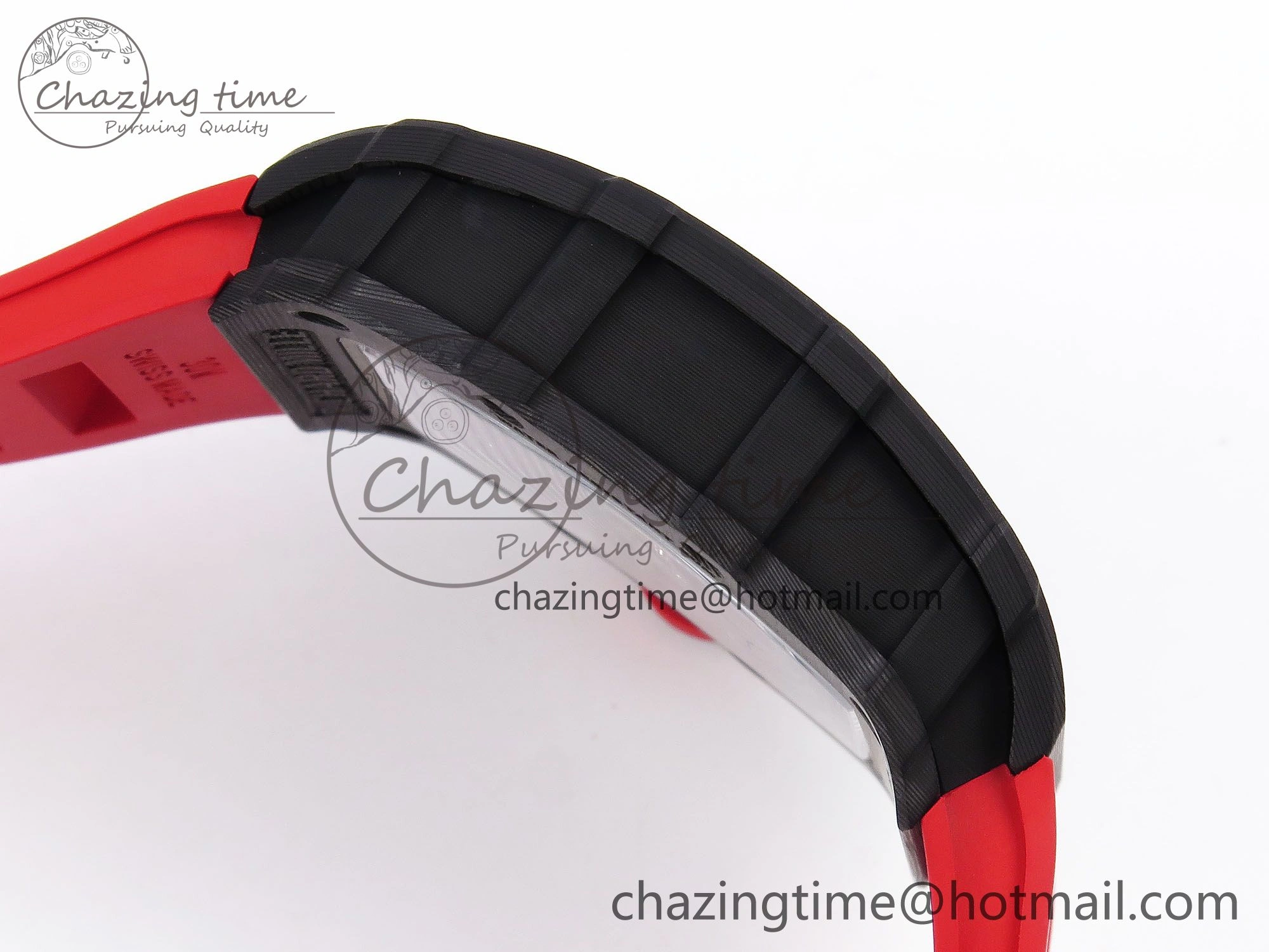 RM035-02 NTPT ZF 1:1 Best Edition Skeleton Dial on Red Rubber Strap RMAL1 Super Clone V6