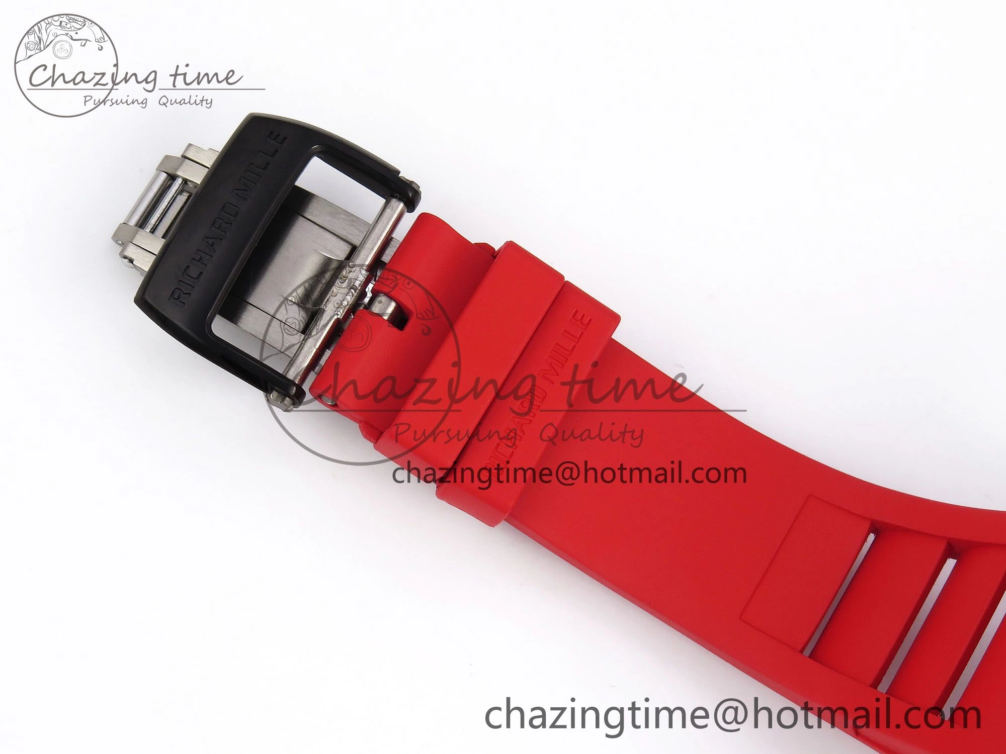 RM035-02 NTPT ZF 1:1 Best Edition Skeleton Dial on Red Rubber Strap RMAL1 Super Clone V6