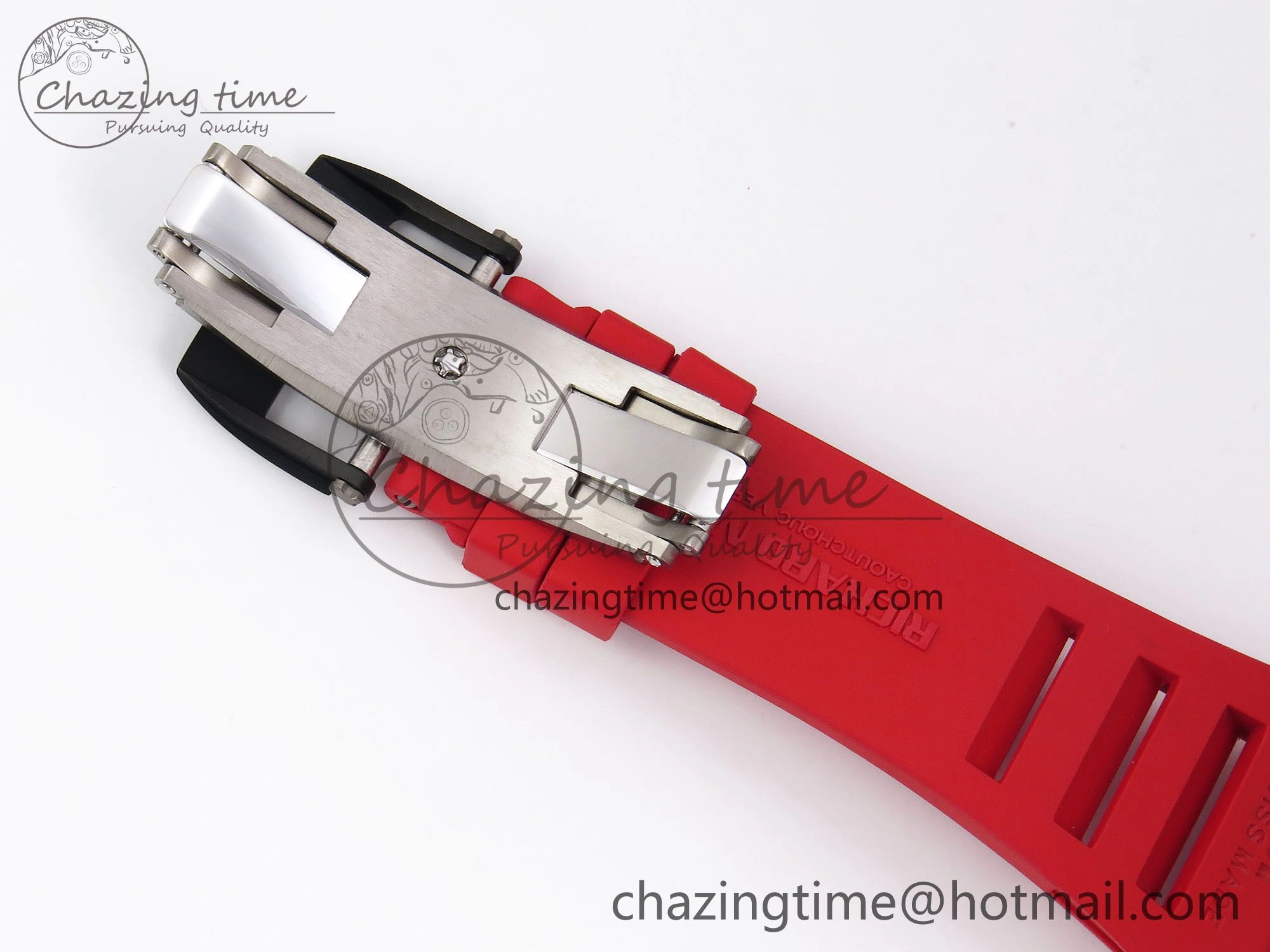 RM035-02 NTPT ZF 1:1 Best Edition Skeleton Dial on Red Rubber Strap RMAL1 Super Clone V6
