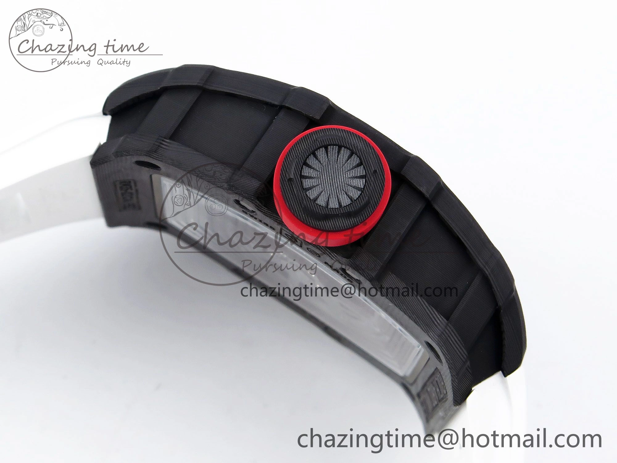 RM035-02 NTPT ZF 1:1 Best Edition Skeleton Dial on White Rubber Strap RMAL1 Super Clone V6