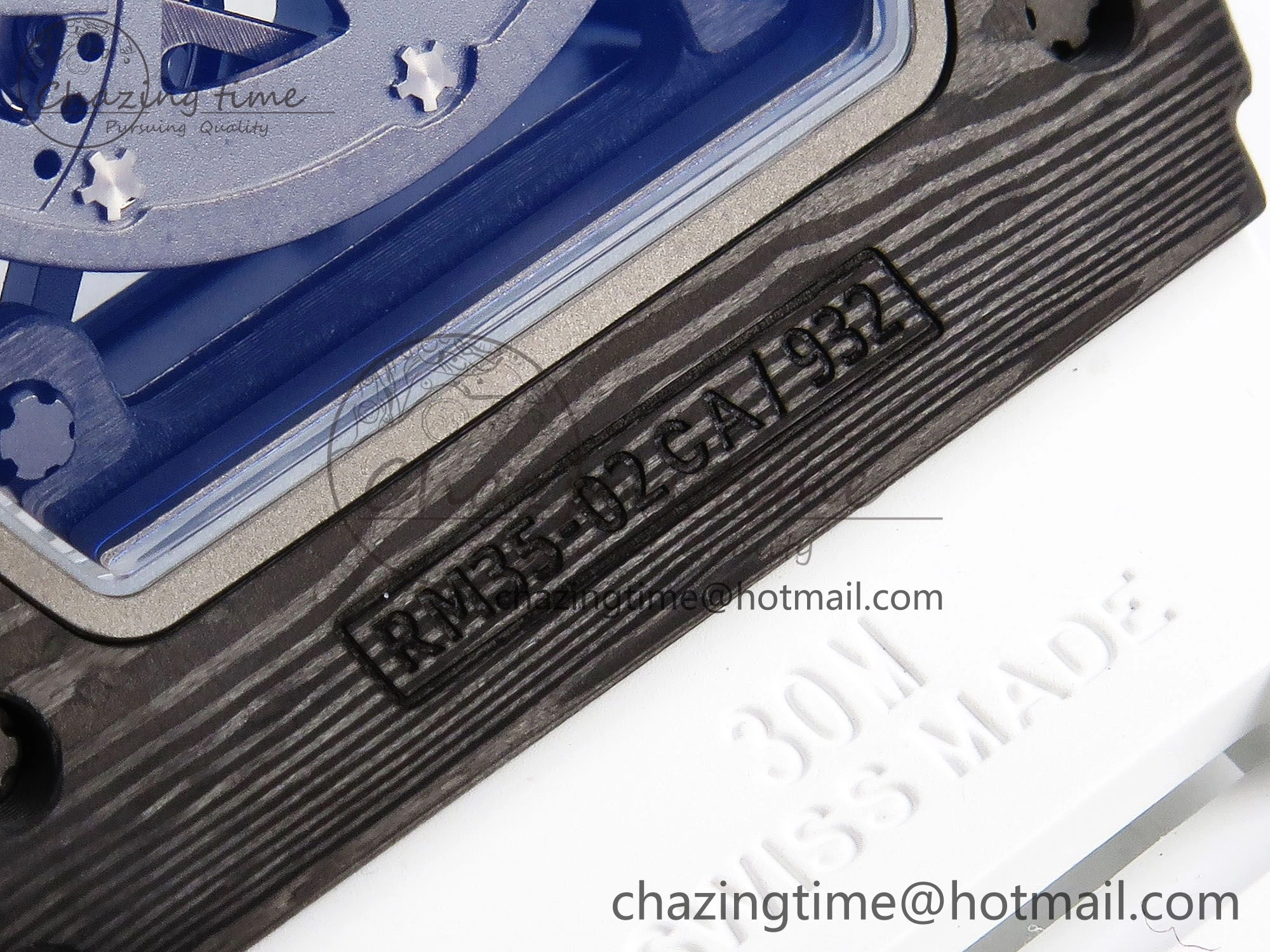 RM035-02 NTPT ZF 1:1 Best Edition Skeleton Dial on White Rubber Strap RMAL1 Super Clone V6