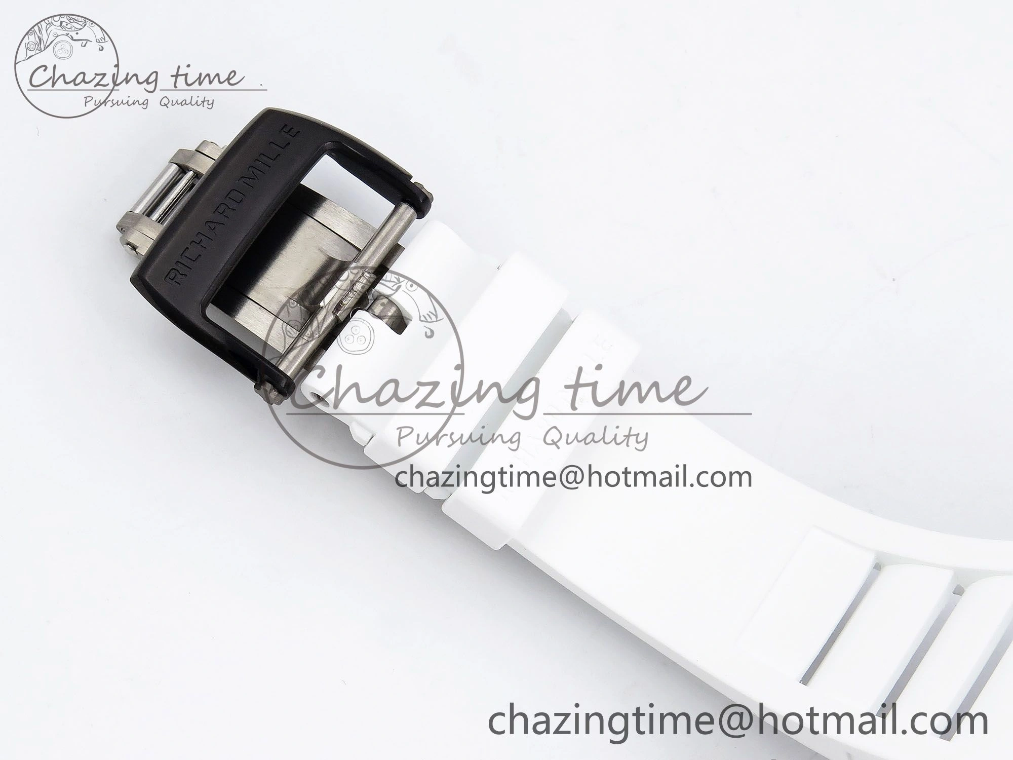 RM035-02 NTPT ZF 1:1 Best Edition Skeleton Dial on White Rubber Strap RMAL1 Super Clone V6
