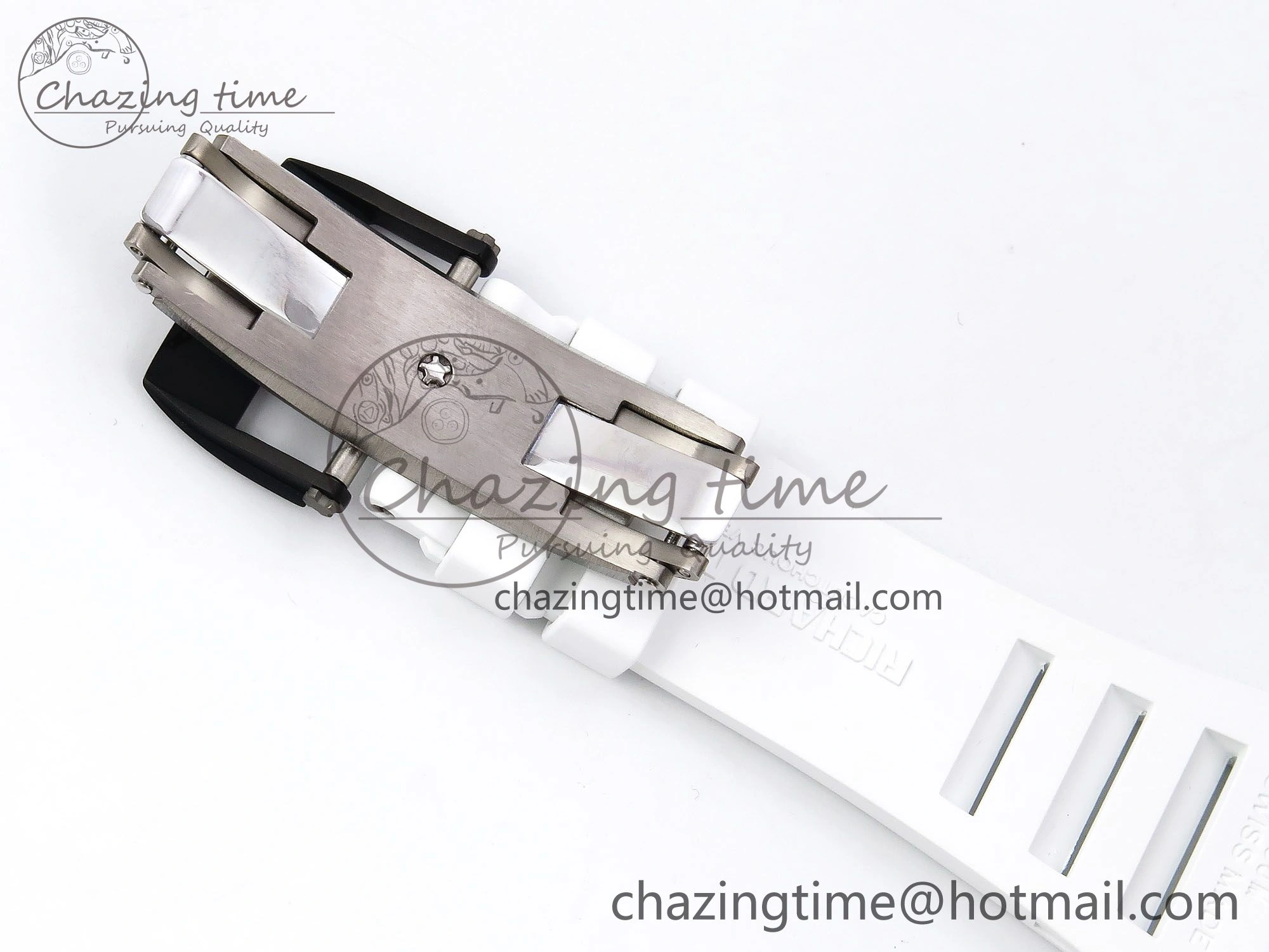 RM035-02 NTPT ZF 1:1 Best Edition Skeleton Dial on White Rubber Strap RMAL1 Super Clone V6