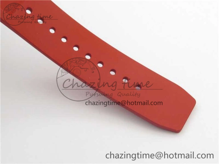 RM035-02 New Forge Carbon Pattern ‘Z’ Maker Best Edition Skeleton Dial on Red Rubber Strap MIYOTA8215