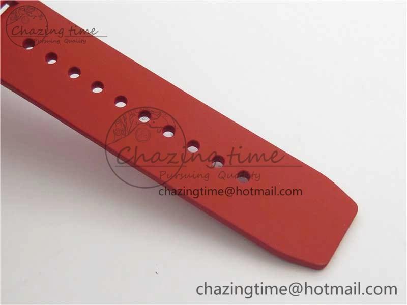RM035-02 New Forge Carbon Pattern ‘Z’ Maker Best Edition Skeleton Dial on Red Rubber Strap MIYOTA8215