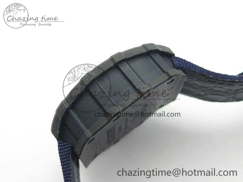 RM035-02 PSG Forged Carbon Caseback KVF Best Edition Skeleton Dial On Blue Nylon Strap MIYOTA8215 V2