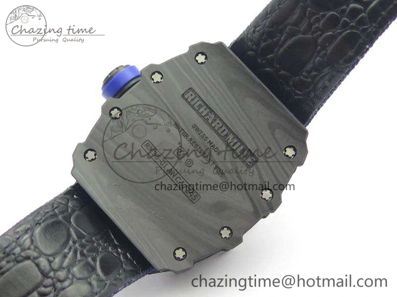 RM035-02 PSG Forged Carbon Caseback KVF Best Edition Skeleton Dial On Blue Nylon Strap MIYOTA8215 V2