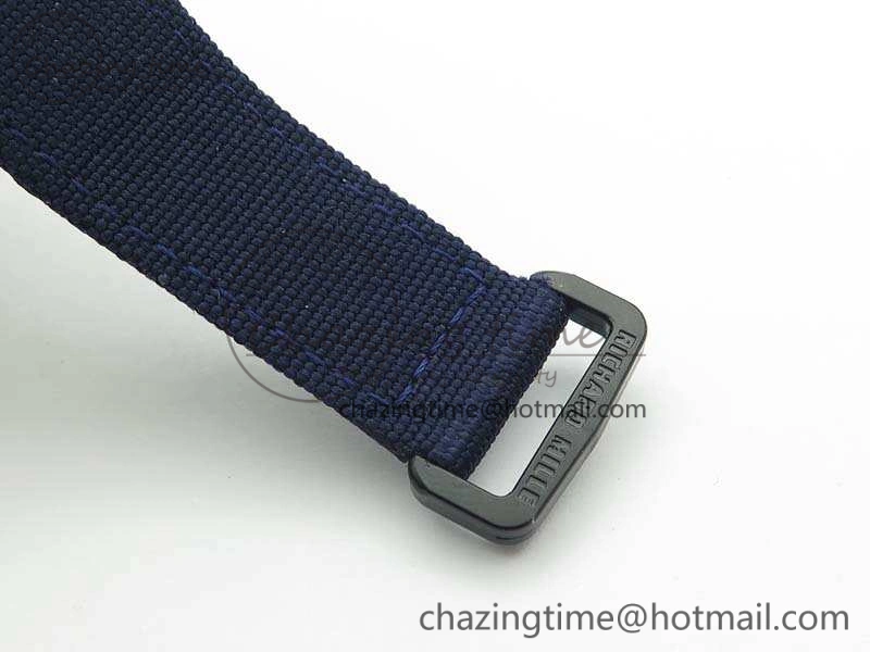 RM035-02 PSG Forged Carbon Caseback KVF Best Edition Skeleton Dial On Blue Nylon Strap MIYOTA8215 V2