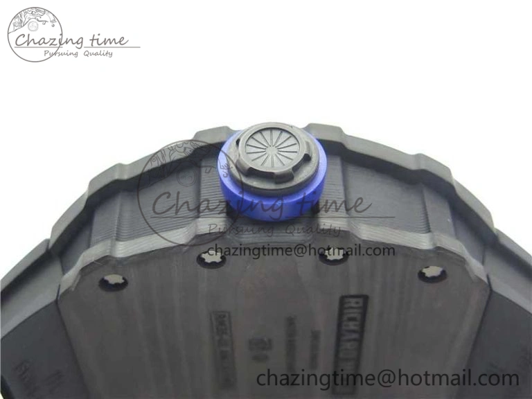 RM035-02 PSG KVF Best Edition Solid Caseback Skeleton Dial Blue on Black Rubber Strap MIYOTA8215 V3