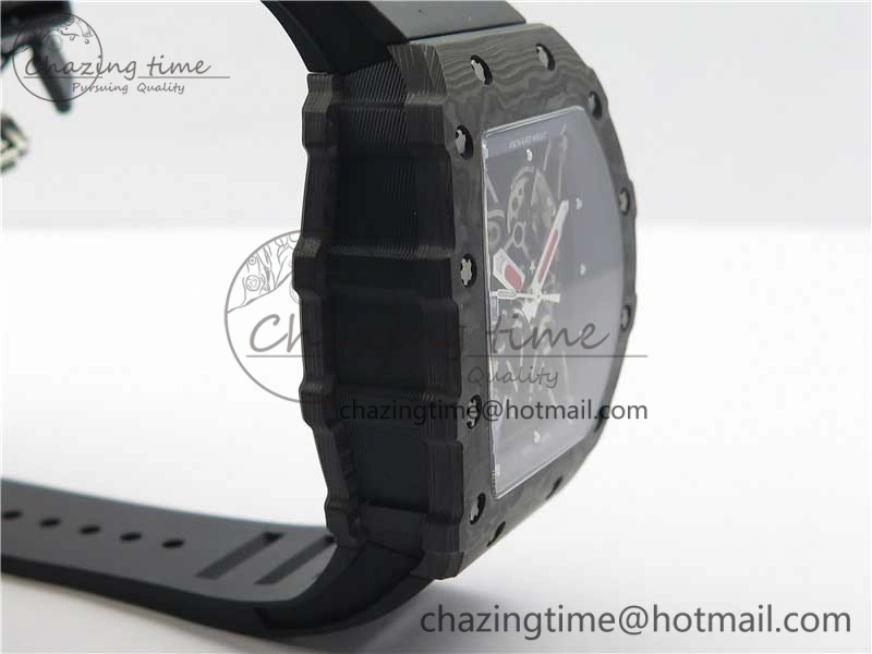 RM035-02 PSG KVF Best Edition Solid Caseback Skeleton Dial Blue on Black Rubber Strap MIYOTA8215 V3