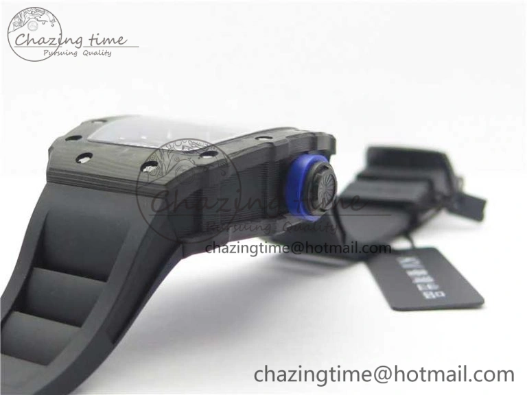 RM035-02 PSG KVF Best Edition Solid Caseback Skeleton Dial Blue on Black Rubber Strap MIYOTA8215 V3