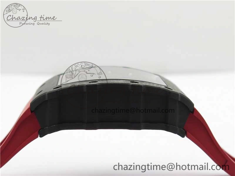 RM035-02 REAL NTPT ZF X ABD UPGRADED 1:1 BEST EDITION SKELETON DIAL ON RED RUBBER STRAP NH05A V3