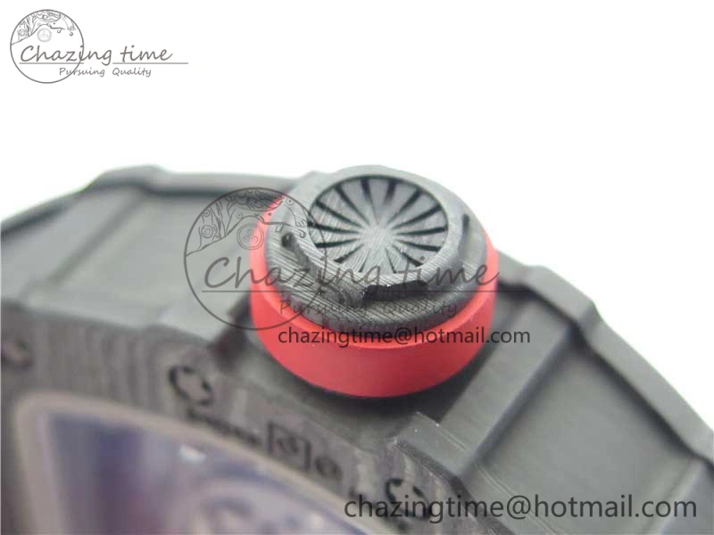 RM035-02 REAL NTPT ZF X ABD UPGRADED 1:1 BEST EDITION SKELETON DIAL ON RED RUBBER STRAP NH05A V3