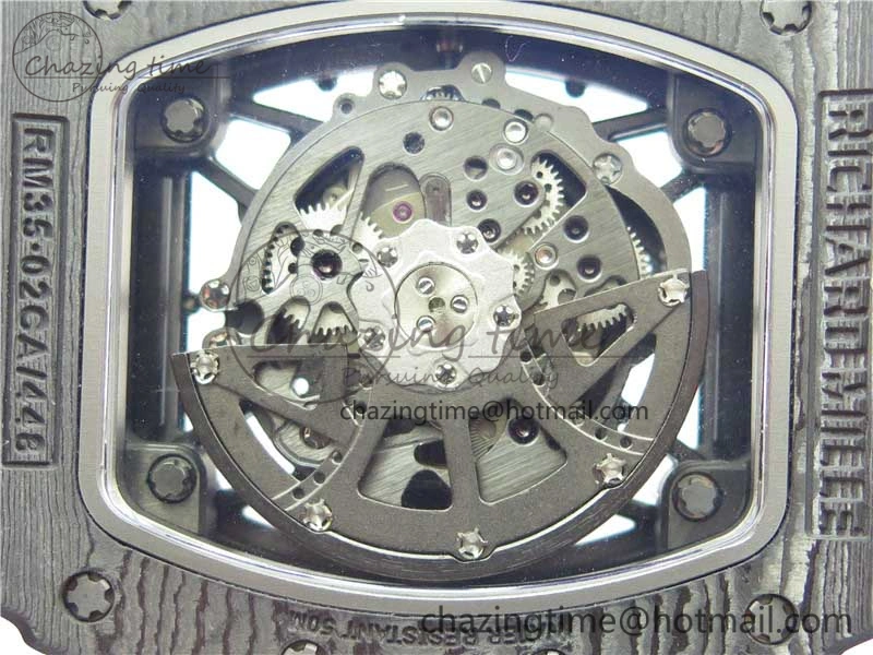 RM035-02 REAL NTPT ZF X ABD UPGRADED 1:1 BEST EDITION SKELETON DIAL ON RED RUBBER STRAP NH05A V3