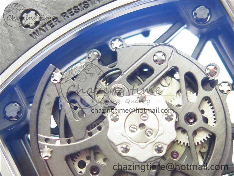 RM035-02 REAL NTPT ZF X ABD UPGRADED 1:1 BEST EDITION SKELETON DIAL ON RED RUBBER STRAP NH05A V3
