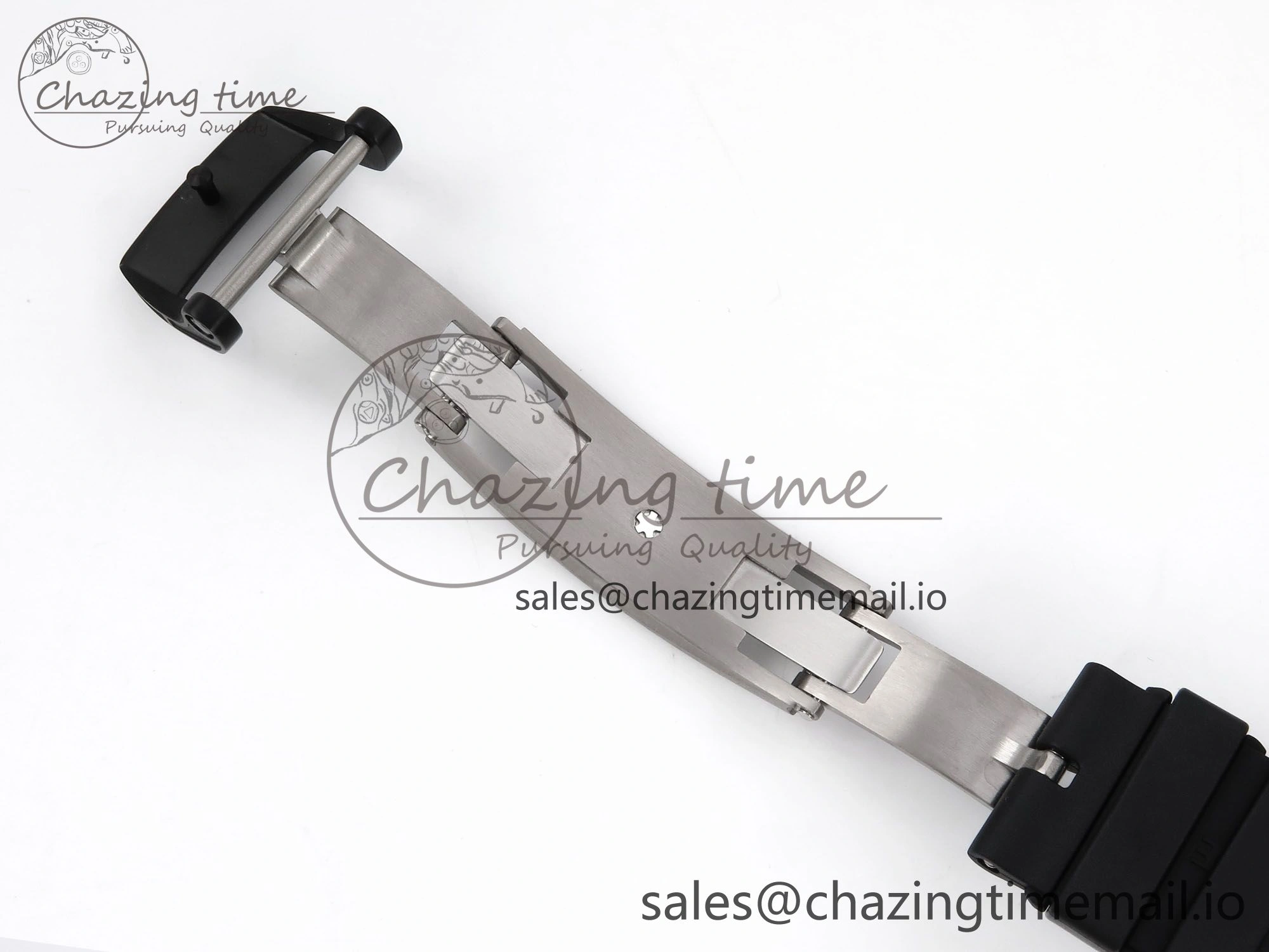 RM035-02 RG Black Ceramic SONIC Best Edition Skeleton Dial on Black Rubber Strap Clone RMUL1