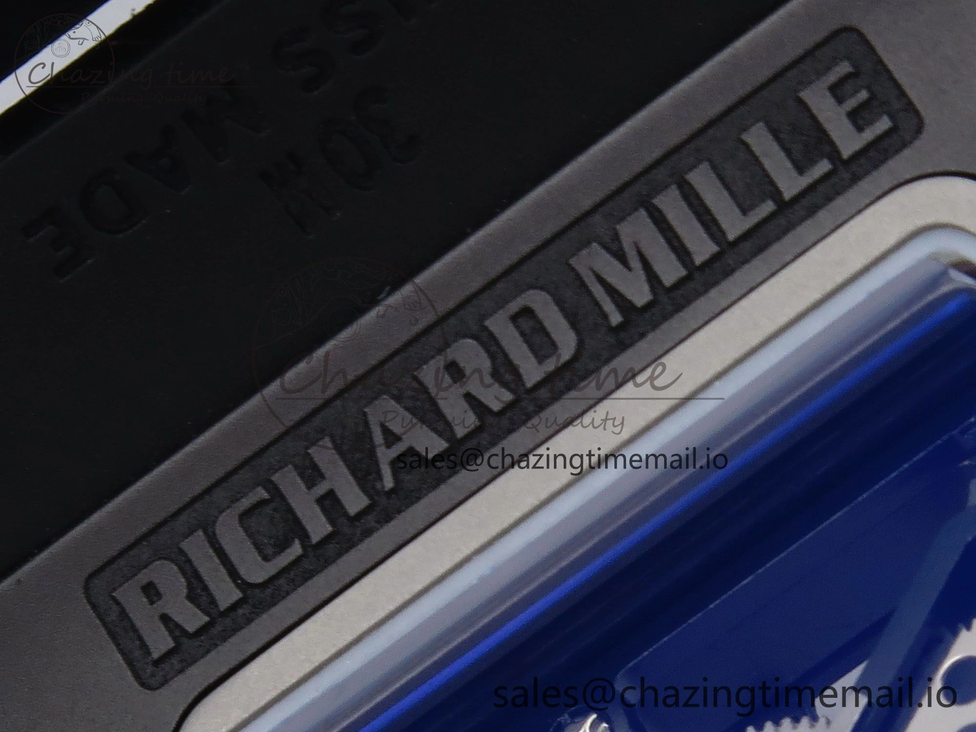 RM035-02 RG Black Ceramic SONIC Best Edition Skeleton Dial on Black Rubber Strap Clone RMUL1